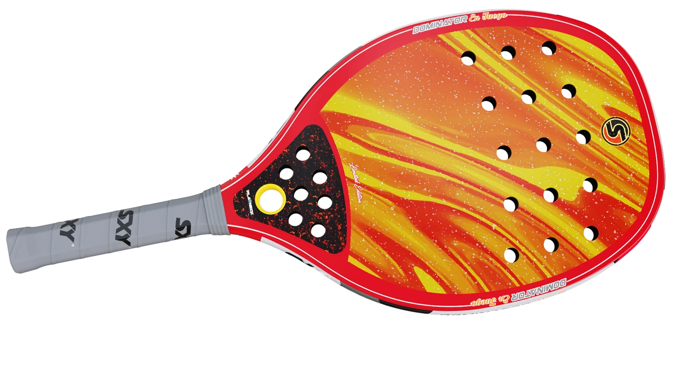 The Dominator En Fuego beach tennis paddle